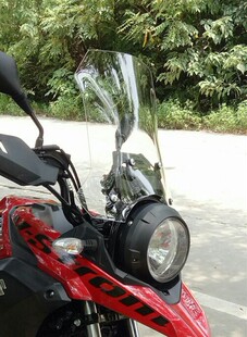 适用DL250摩托车挡风玻璃加高挡风pc耐磨花风挡不破风挡包邮