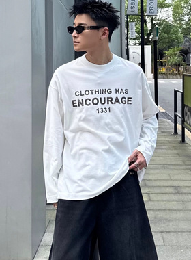 HOMME DE MODE 重磅380克 100%棉 手工磨烂刷银工艺 廓形短袖T恤