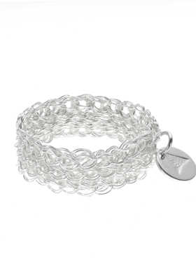 AMANOWang手工编织双线戒指简约