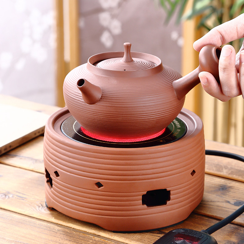 磨砂复古风格紫砂煮水壶