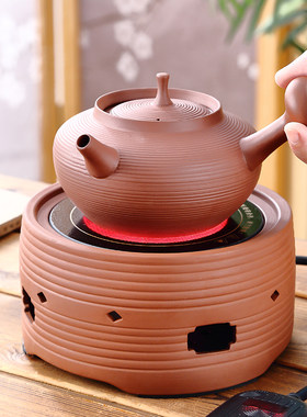 磨砂复古风格紫砂煮水壶
