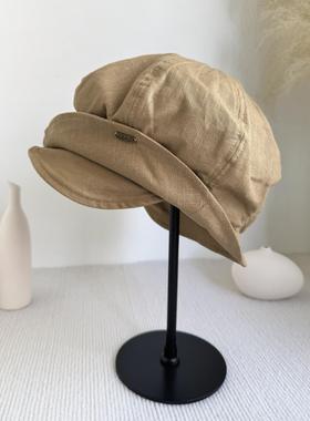 复古八角帽女春夏轻薄设计师显脸小贝雷帽时尚报童帽贝雷帽云朵帽
