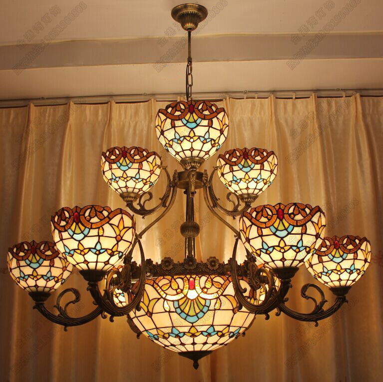 巴洛克大型酒店大堂吊灯别墅客厅欧式多头双层工程装饰玻璃灯具