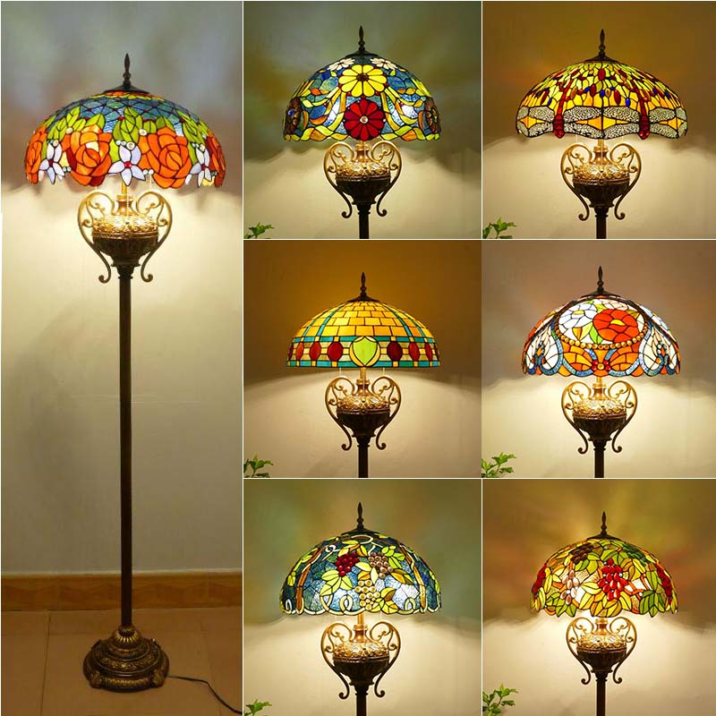 新款蒂凡尼复古大号落地灯