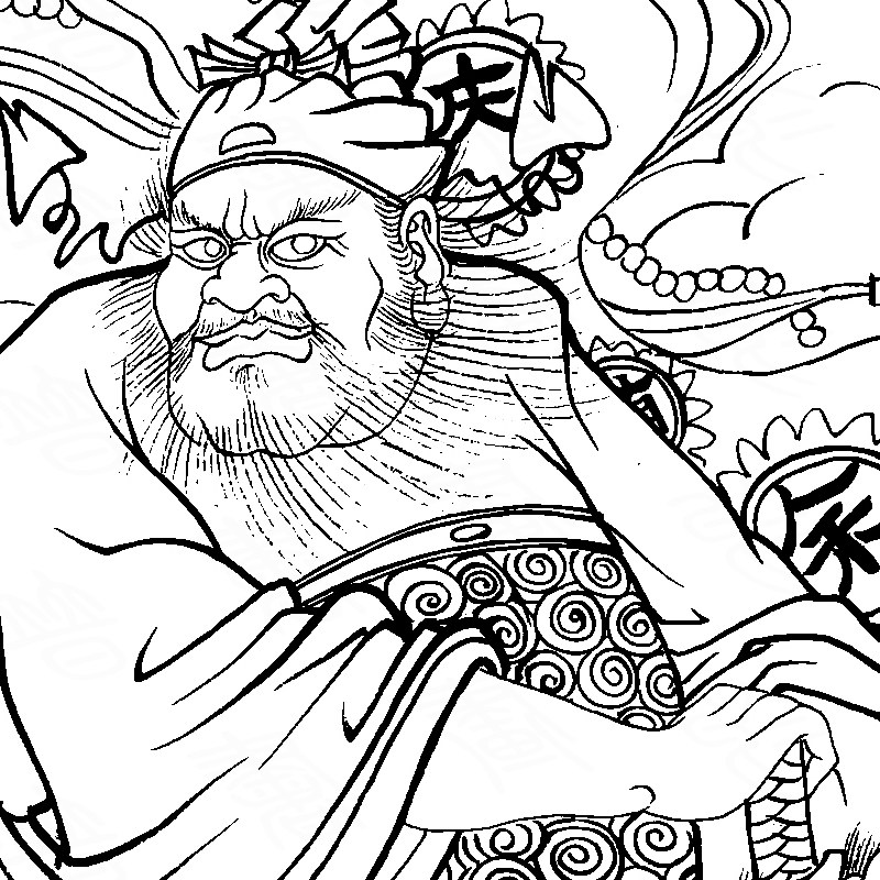 工笔画打印白描底稿素材人物花鸟四尺六尺初学者临摹线稿dy装饰画