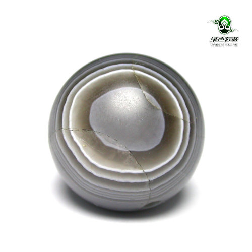 lssp/绿色石品gz2161-不还价 清代千丝老玛瑙珠20mm多宝珠散珠