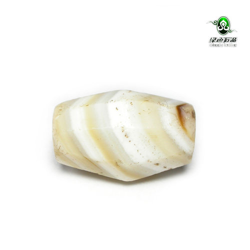 lssp/绿色石品gz1826-不还价 清代老缠丝玛瑙珠DIY多宝配珠