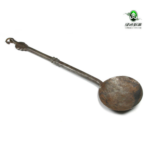 lssp/绿色石品mz3008  铁质火供勺民族风甘露勺圆勺不还价