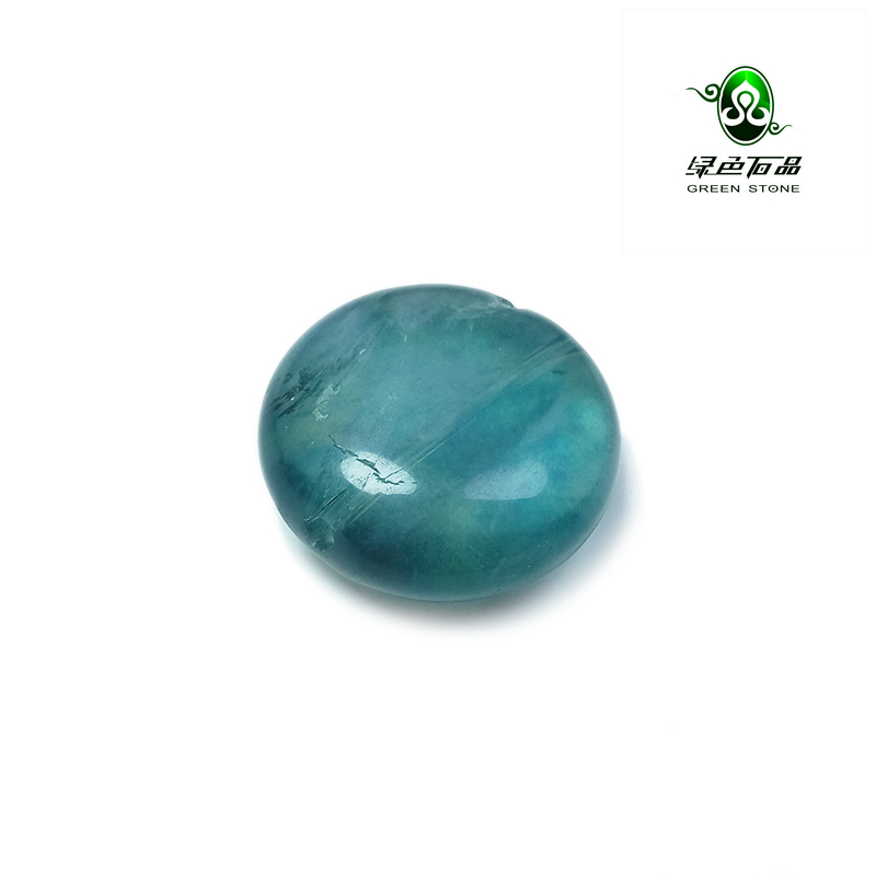 lssp/绿色石品wp551 不还价 5世纪高古天然萤石龟背型圆板珠老件