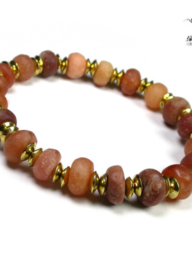 lssp/绿色石品mz3242 不还价开门老珠老高古老红玛瑙男女手串手链