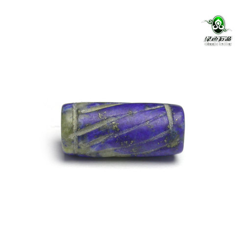 lssp/绿色石品gz3101 不还价包老老青金石雕刻珠DIY