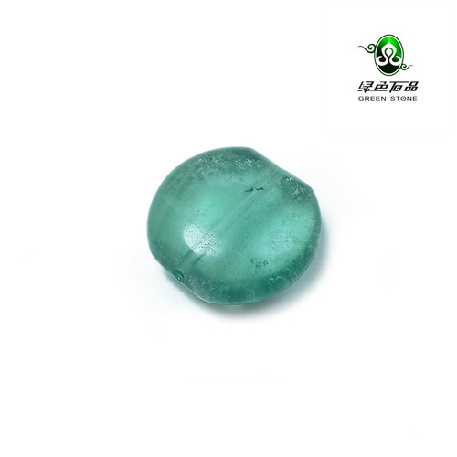 lssp/绿色石品wp596 不还价 5世纪大年份老萤石DIY配珠圆板珠子