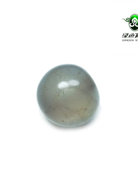 lssp/绿色石品wp769 不还价 清代老散珠约14 冰透淡紫色玉髓古珠