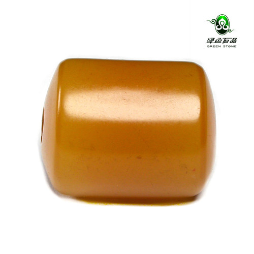 lssp/绿色石品gz3517 不还价百年包老老压蜜蜡桶珠吊坠配珠