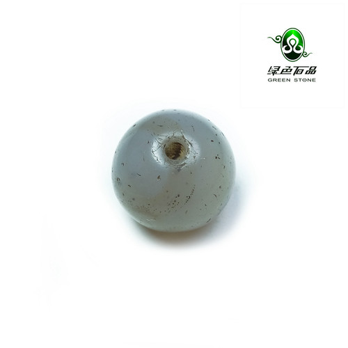 lssp/绿色石品wp378 不还价 清代大福灰色系朱砂老玛瑙DIY配珠