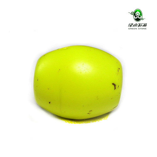 lssp/绿色石品gz3452 不还价 喜马拉雅黄雪巴琉璃百年老珠DIY配珠