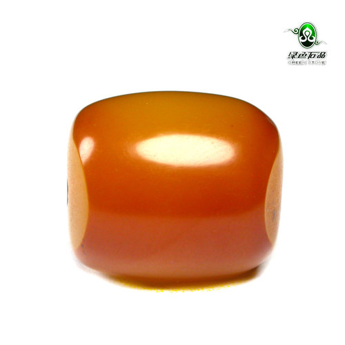 lssp/绿色石品gz3440 不还价百年老珠老压蜜蜡珠珠型规整10.95g珠