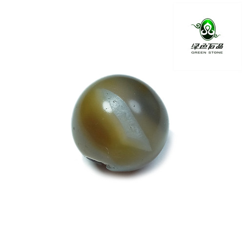 lssp/绿色石品wp718 不还价 明清期大颗粒多宝配珠DIY老玛瑙圆珠