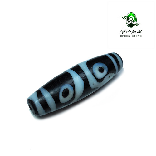 lssp/绿色石品wp1220 不还价 西藏收清代三老散珠琉璃勒子管珠