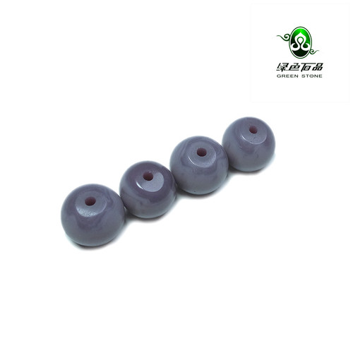 Lssp/绿色石品紫云母散珠老琉璃