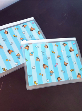 日单 ppc 卡通可爱 小款票据收纳袋 可做口罩收纳 尺寸16*20甩卖