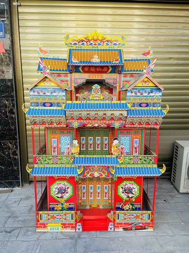 灵屋竹架折叠纸房子冥屋