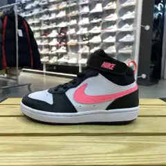 Authentic Nike Children's Court Sneakers Retro Basketball Shoes Velcro Mid-Top Sneakers Cd7783-125