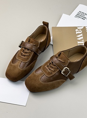店主推荐真皮系带德训鞋女2026春季新款百搭休闲运动板鞋单鞋女鞋