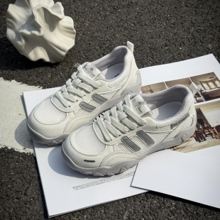 女韩版 2026新款 拼网透气板鞋 女潮减龄女鞋 网鞋 休闲鞋 夏季 百搭时尚