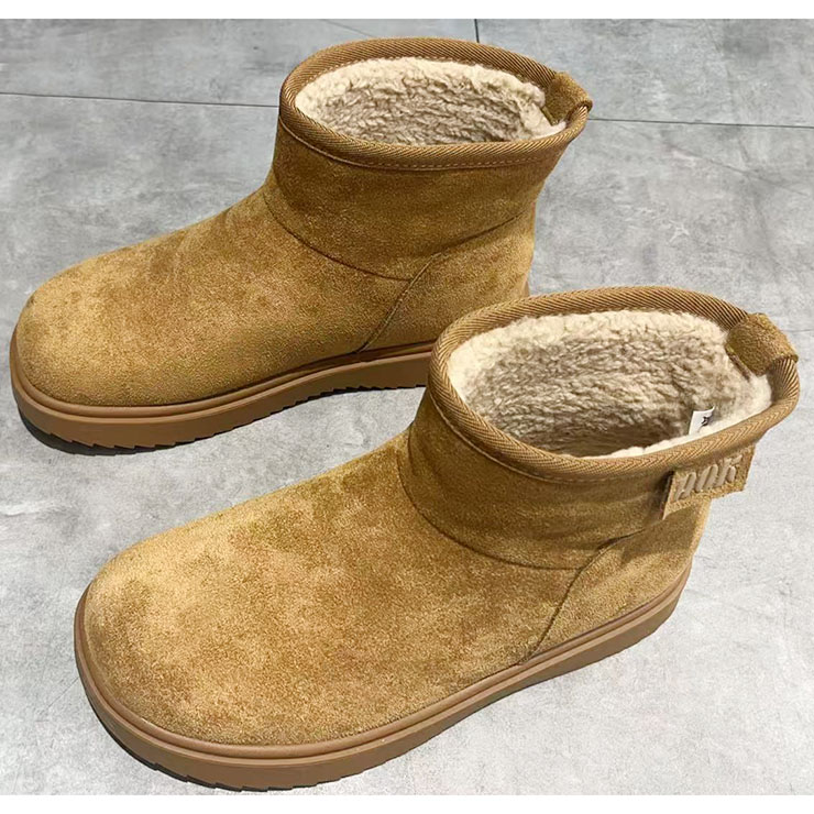 冬季休闲套脚平跟绒里雪地靴