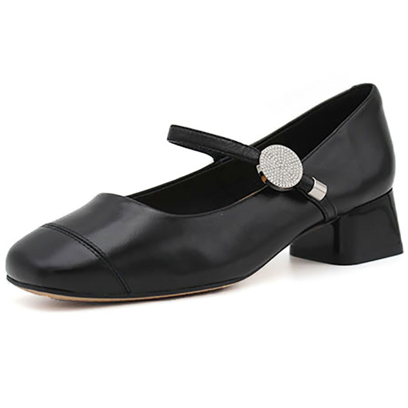 春时尚羊皮女单鞋玛丽珍鞋