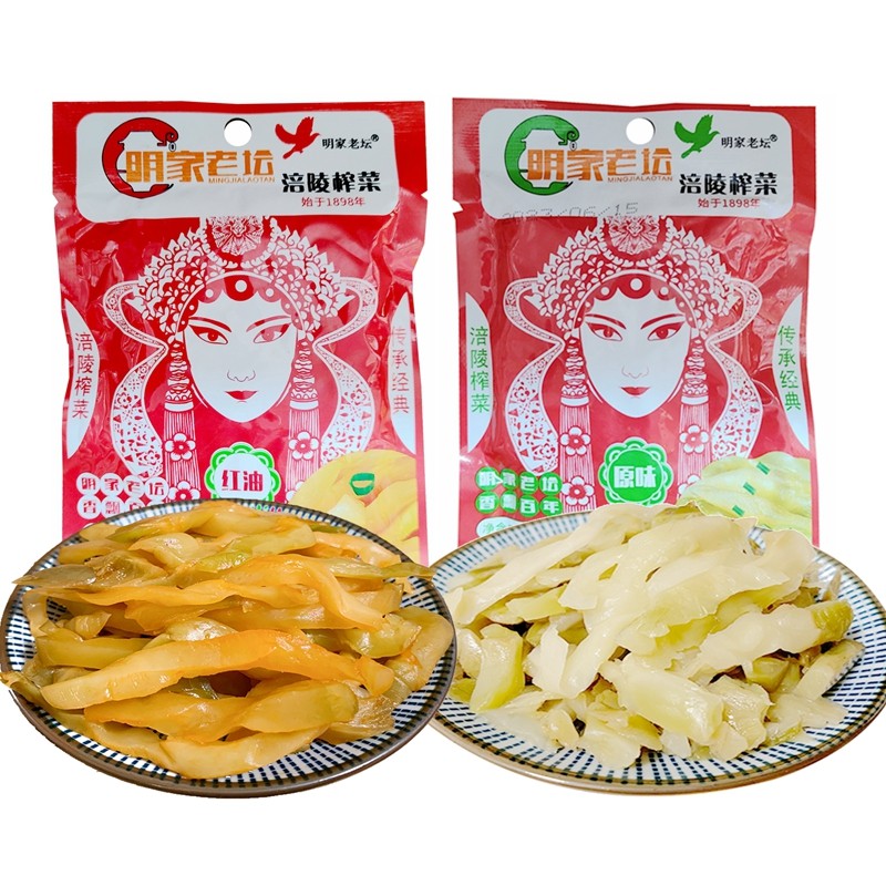 涪陵榨菜丝袋装红油微辣原味80g
