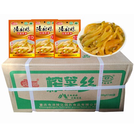 涪厨娘涪陵榨菜去皮鲜爽榨菜丝爽口菜心片100g下饭菜整箱咸菜小菜