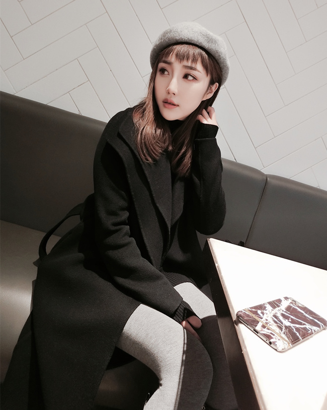 MMCO2017A/W¶¬¼¾ÐÂÆ· Ë«²ãÁìÉè¼Æ¿î Òø±ßÑü´øË«ÃæÊÖ¹¤´óÒÂ
