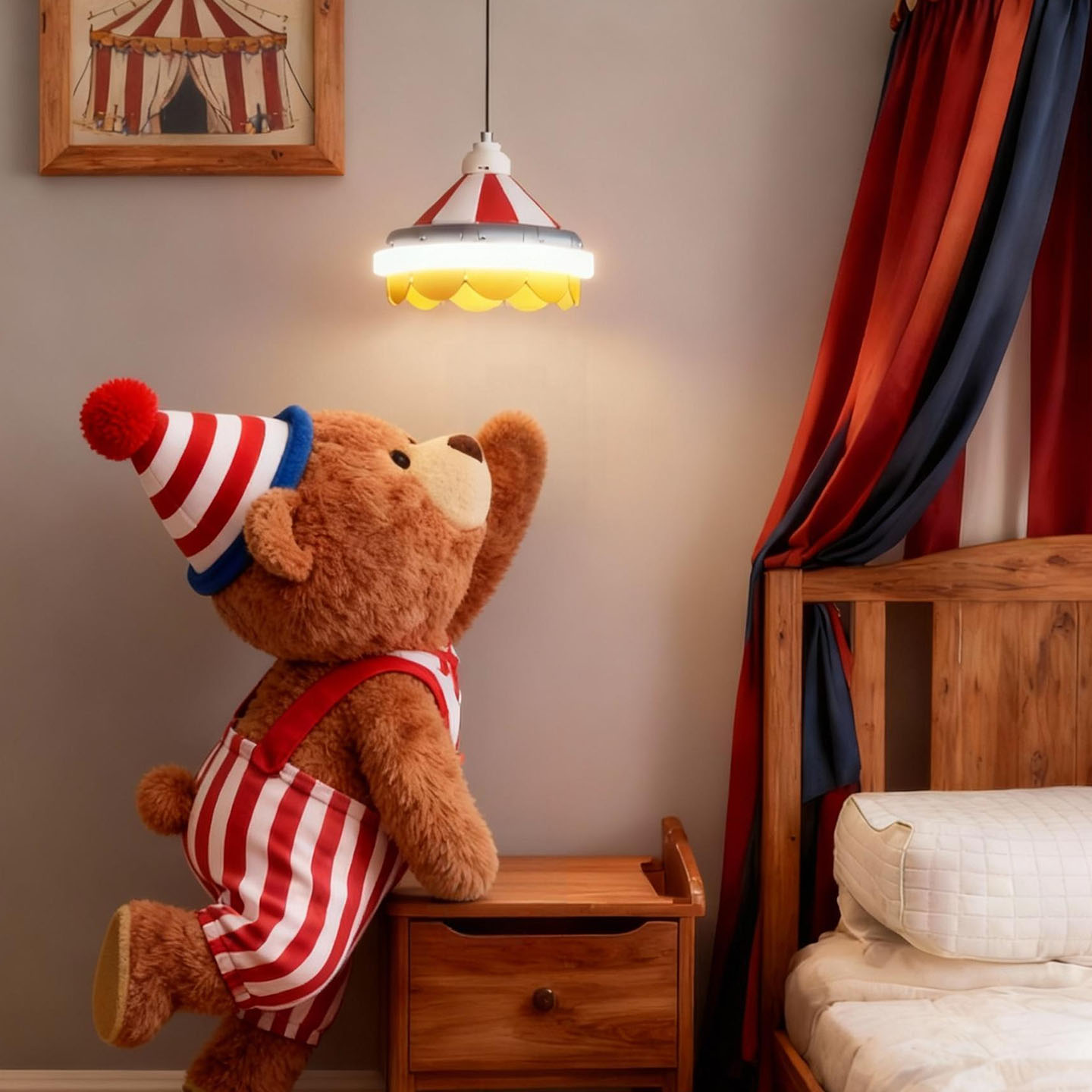 可升降马戏团简约儿童房吊灯