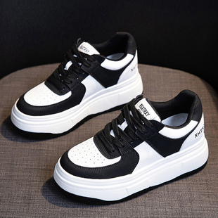 小白鞋女2025新款女款夏季百搭爆款真皮厚底鞋增高女鞋板鞋运动鞋