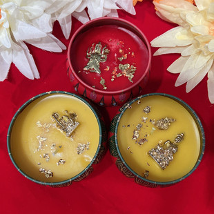 特色手工罐装 蜡烛四面佛象二哥丰崇迪蝴蝶金面佛药师佛