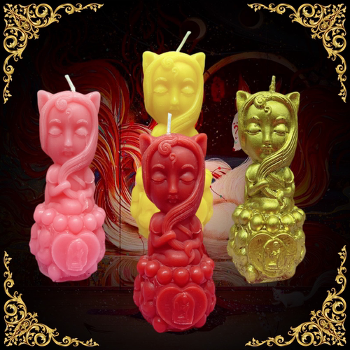 特色造型狐狸蜡烛纯手工