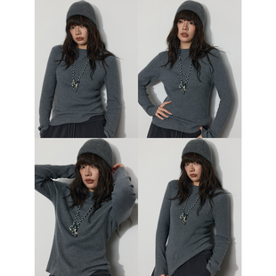 修身 简约百搭纯色长袖 针织打底上衣 锁住温暖 蕾蕾