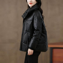 2025冬季新款真皮羽绒服女短款高端皮衣外套海宁绵羊皮夹克小个子