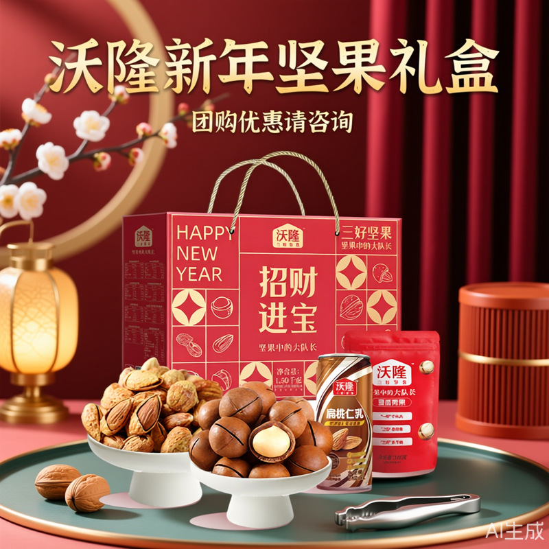 采购2026春节年货沃隆坚果礼盒