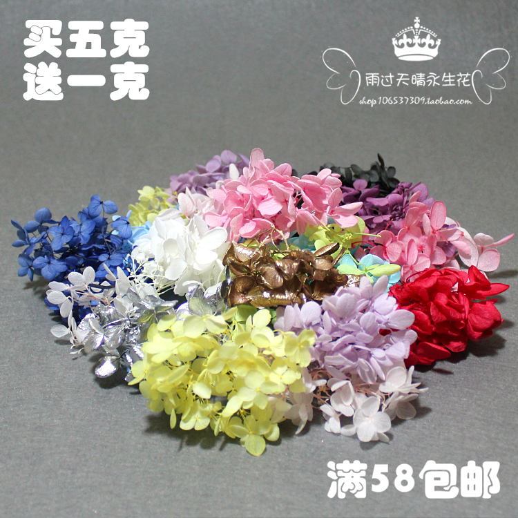永生绣球花 安娜绣球 永生花 材礼盒材料制作diy新娘头饰小叶保鲜