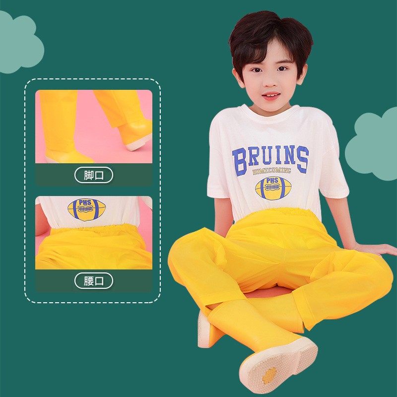 儿童防水雨裤宝宝防水腿套小朋友幼儿园学生半身水裤雨衣雨披套装