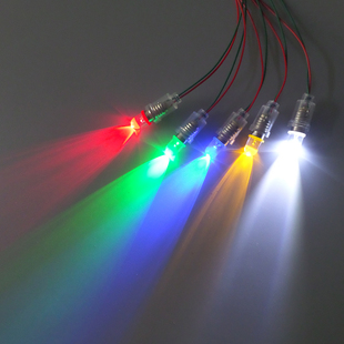 E10螺口凸头LED电珠灯泡老式指示灯3V3伏聚光DIY科技制作配件模型