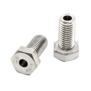 1.25不锈钢幼细牙外六角空心螺丝中空穿线螺钉 0.75M8M10M126