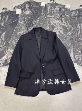 欧洲站2025新款时尚百搭显瘦西装外套女（已断货，需要请订货）