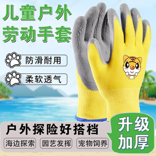 儿童赶海手套耐脏防水夏天抓螃蟹海边防刺宠物防咬防蚊虫海边户外