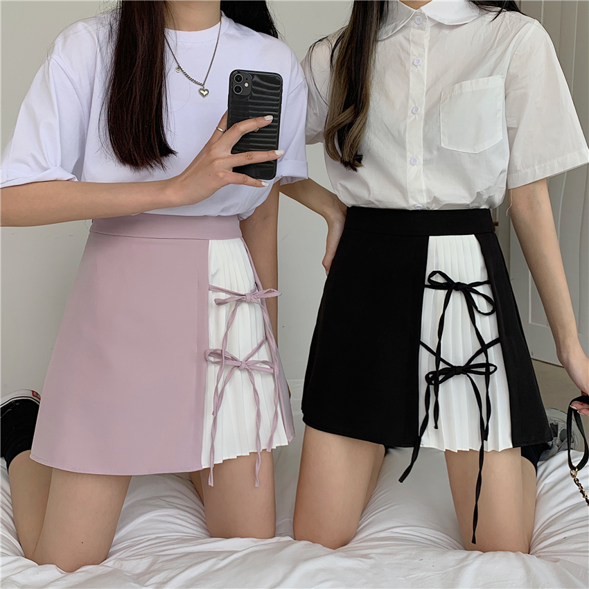 Real price net red skirt 2021 new design high waist A-line short skirt shows thin and versatile