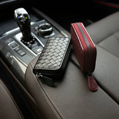 羊皮钥匙包男真皮男士 卡包多功能编织卡钥匙一体包汽车锁匙包女