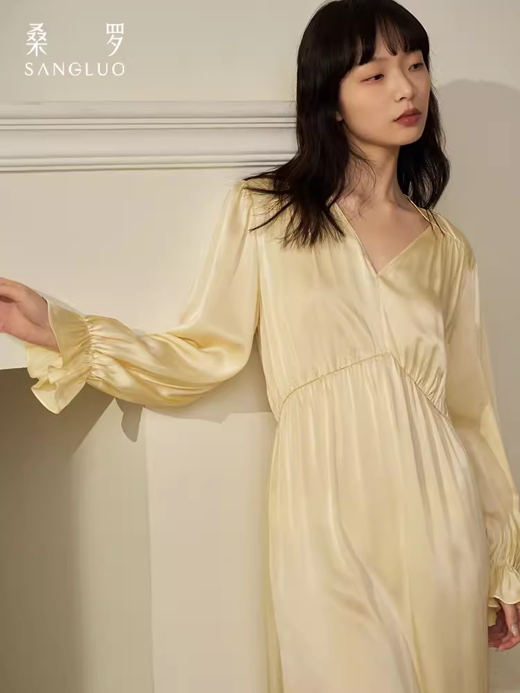 真丝桑罗重磅23姆可外穿春夏睡裙